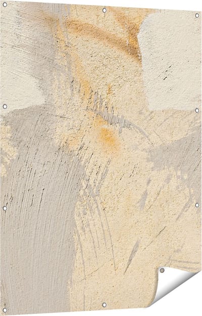 Gards Tuinposter Abstracte Kunst van een Cementen Muur - 90x120 cm - Tuindoek - Tuindecoratie - Wanddecoratie buiten - Tuinschilderij