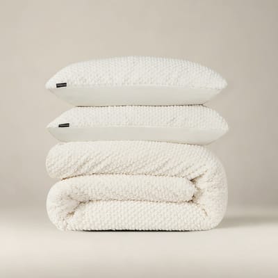 Sleeptime Fur Teddy Dekbedovertrek - 140X200/220 + 1 x kussensloop 60x70 - Creme