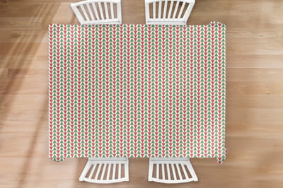 Kerst Tafelkleed - Kerstmis Decoratie - Tafellaken - Kerst - Patronen - Driehoek - 260x180 cm - Kerstmis Versiering - Tafeldecoratie Kerstmis - Kerstdecoratie tafel - Tafelversiering