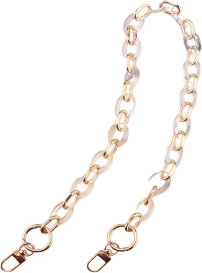 40cm Gouden Decoratieve Ketting voor Tassen en Portemonnees - Verstelbare Schouderriem met Karabijnhaken