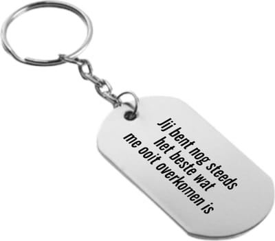 Akyol - jij bent nog steeds het beste wat me ooit is overkomen sleutelhanger - Liefde - valentijnsdag - cadeautje - verjaardagscadeau - verjaardag - cadeau voor vriendin/vriend - cadeau - kado - geschenk - gift - vriendin/vriend artikelen - 54 x 29mm