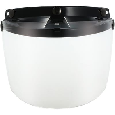 Universele 3 Snap Flip Up Vizier Schild Lens voor Retro Open Face Motorfiets transparant