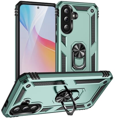 Coverup Hoesje - Geschikt voor Samsung Galaxy A56 Hoesje - Coverup Ring Kickstand Back Cover - Mintgroen