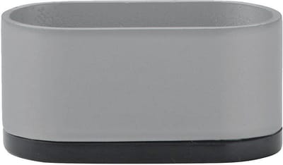 Stalen meubelpoot grijs ovaal 6 bij 3 cm en hoogte 3 cm (3 x 6 cm) - Set van 4 stuks