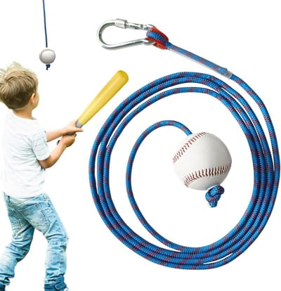 Honkbal Trainingsballen - Slagkoord Softbal - Oefenen Werpen - Efficiënte Bevestiging - 3 Meter Touw - Enkel Kenmerk