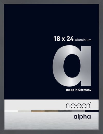 Nielsen Alpha Aluminium Fotolijst Glossy Dark Grey 18x24cm