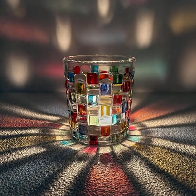 Transparante Mozaïek Theelichthouders Glas voor Sfeervolle Tafeldecoratie