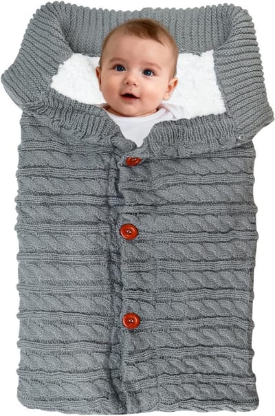 Winterse Voetenzak voor Baby's in de Kinderwagen, Universele Geweven Voetenzak met Fleece, Warme Kinderwagen Dekens voor Baby's van 0-12 Maanden