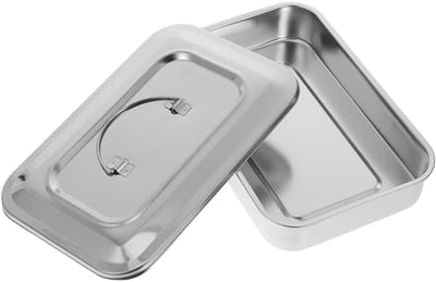 Dailygoods- Sterilisatieschaal roestvrij staal - Medische instrumentenbox - Slijtvast - Zilver - 24x16,5x5 cm - Hoogwaardige afwerking