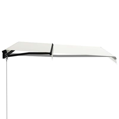 vidaXL - Luifel - handmatig - uittrekbaar - 300x250 - cm - crème