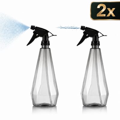 Plantenspuit grijs - Set van 2 - 900ML - Waterverstuiver - Drukspuit - Sprayflacon - Plantensproeier- Sprayfles - Plantenspuit binnen en buiten - Sprayfles - Spuitfles