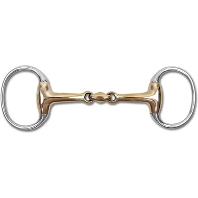 Waldhausen Egg Butt Dubbel Gebroken Trensbit Goud 14.5 cm