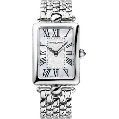 Frédérique Constant Art Deco Carree FC-200MPW2AC6B Horloge - Staal - Zilverkleurig - Ø 24.5 mm