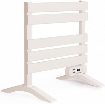 Elektrische Handdoekwarmer Wit met Thermostaat en Poten - 150W Energiezuinig