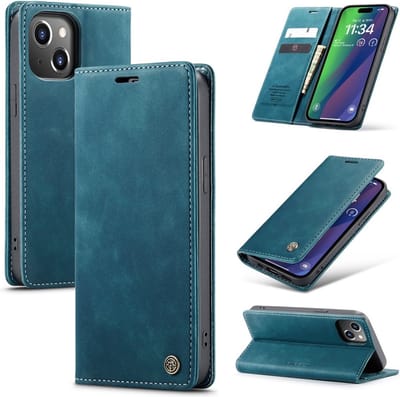 CaseMe Hoesje - Geschikt voor iPhone 16 Plus Hoesje - CaseMe 013 Book Case - Blauw