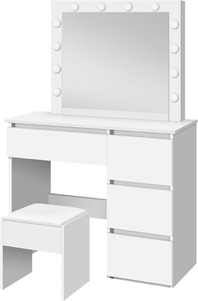 Lykke Kaptafel met Licht Amelia 94cm, wit