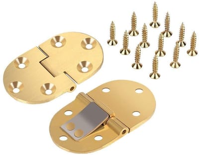 Dailygoods- Scharnier Set - Scharnier Reparatie Plaat - Scharnierboor - Scharniermal - Scharnieren - Roestvrij Staal - Hoogwaardige Messing 6.3 x 3.8 cm - Tafel Scharnier