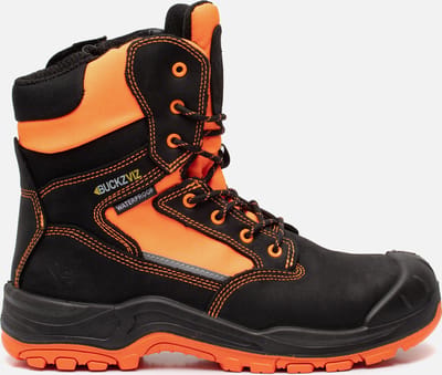BuckBootz Schoen BVIZ1 Hoog S3 + KN - Zwart/Oranje BVIZ1OR - 42