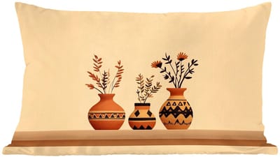 Sierkussens - Kussentjes Woonkamer - 60x40 cm - Vazen - Bloemen - Bladeren - Minimalistisch