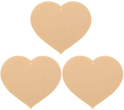Houten vormen hartjes - 9x - dia 10 cm - Hobby/knutselmateriaal - zelf beschilderen/decoreren - op te hangen