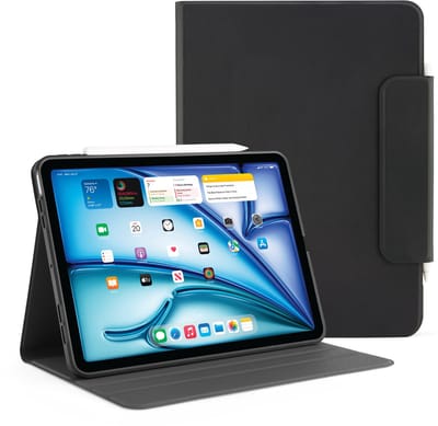 Pipetto Origami No5 Rotating Folio Case voor de iPad Air 11 inch (2025) M3 / (2024) M2 / Air 5 (2022) / Air 4 (2020) - Zwart