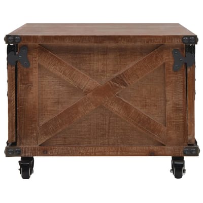 vidaXL - Salontafel - 91x51x38 - cm - massief - vurenhout - bruin