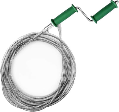 Buisreiniger Spiraal - Afvoer Reiniger - Verstopping Verhelpen - Flexibel Mangaanstaal - 5 Meter Lengte - Zilver