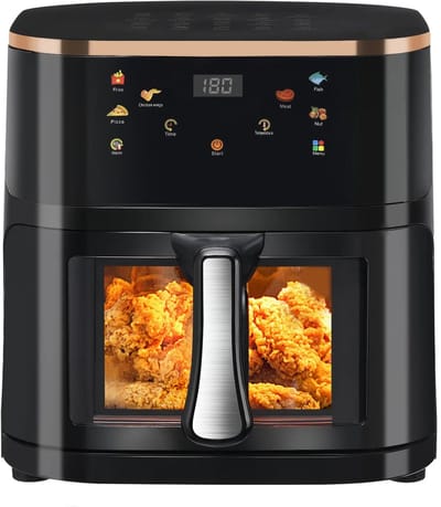 Seth Select Airfryer Oven 9L – Digitale Luchtfriteuse met Display – 6 Programma’s – Kijkvenster & Vaatwasserbestendige Mand