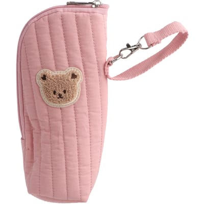 Geïsoleerde Babyfles Tas met Aluminiumfolie Laag Draagbare Melkfles Organizer Hangende Kinderwagen Pouch Roze