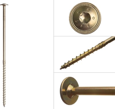 Wovar Tellerkopschroeven Geel Verzinkt 8.0 x 240 mm Torx | Doos 50 Stuks