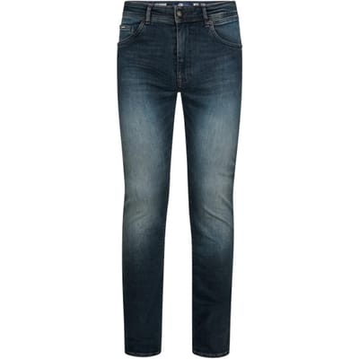 Petrol Industries blauwe heren jeans   Used washed wassing   Slim Fit   5-Pocket zakken   Knoop- en ritssluiting   Duurzaam   Regular waist Blauw