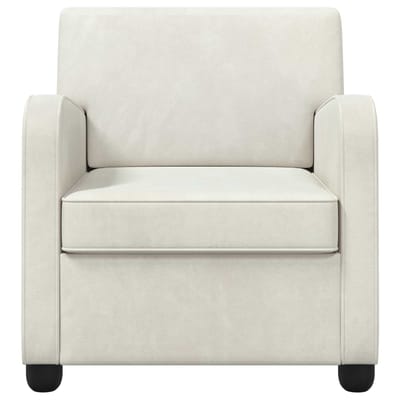 vidaXL - Fauteuil - Crèmekleurig - fluweel