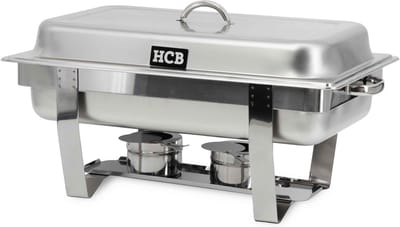 HCB® - Professionele Chafing dish - Incl. 1/1 GN - RVS / INOX Buffetwarmer - Incl. Gastronormbak - Bain marie - Horeca Warmhoudschaal - 37x57x30 cm (DxBxH) - 3 kg - 7298