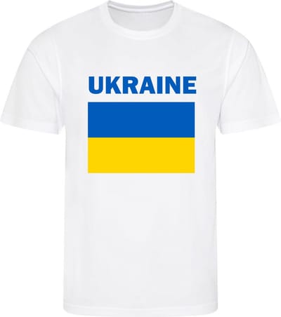 Oekraïne - Ukraine - T-shirt Wit - Voetbalshirt - Maat: S - Landen shirts