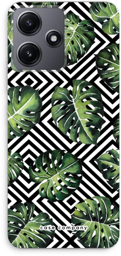 Case Company® - Hoesje geschikt voor Xiaomi Redmi 12 hoesje - Geometrische jungle - Soft Cover Telefoonhoesje - Bescherming aan alle Kanten en Schermrand