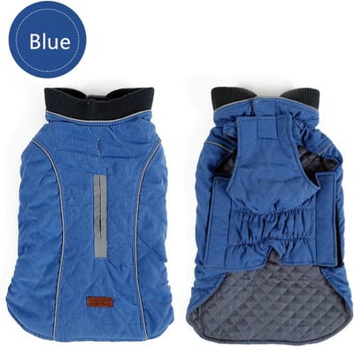 Honden jasje - Jasje - Jas - Winter - Kou - Koud - Wandelen - Hond - Blauw - S