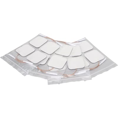 16 stuks Herbruikbare Elektrode Pad Vierkant Zelfklevende Therapie Elektrode Patch Vervangingsaccessoire 2 white