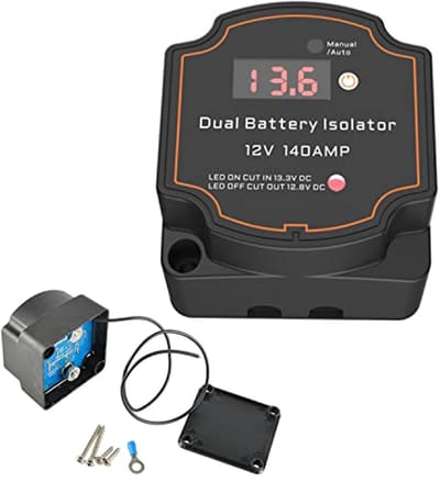 Slimme 12V 140A Accu Isolator met Digitaal Display - Handmatig/Automatisch VSR Relais voor UTV, Boot en Camper