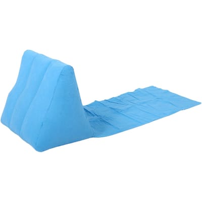 Opblaasbare Strandstoel Gevlokt Oppervlak PVC Bodem Draagbare Verstelbare Strandmat Lounger voor Buiten