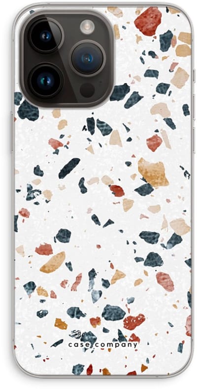Case Company® - Hoesje geschikt voor iPhone 14 Pro Max hoesje - Terrazzo N°4 - Soft Cover Telefoonhoesje - Bescherming aan alle Kanten en Schermrand