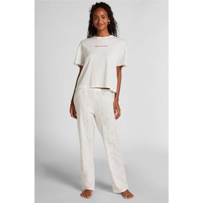 Hunkemöller Pyjama Set Katoen Print Wit