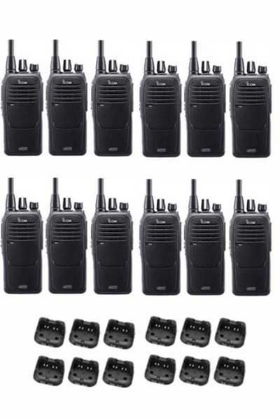 Set van 12 com IC-F29DR3 Digitaal DPMR en PMR446 IP67 portofoons