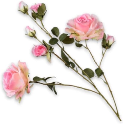 Kunstbloem rozentak - Zijden bloemen - Huis decoreren - Natuurlijke uitstraling - 94 cm - Roze