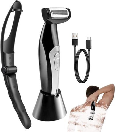 Lichaamstrimmer Heren - Body Groomer - Ongewenst Haar Verwijderen - Verwijderbare Handgreep - 19 cm Host - Zwart