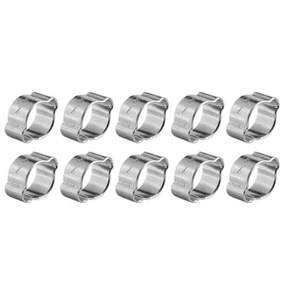 Allecto - Roestvrijstalen Slangenklemmen - Verstelbaar - 10 Stuks - 7-9mm - Duurzaam en Sterk - Geschikt voor Diverse Toepassingen - Metalen Bevest...