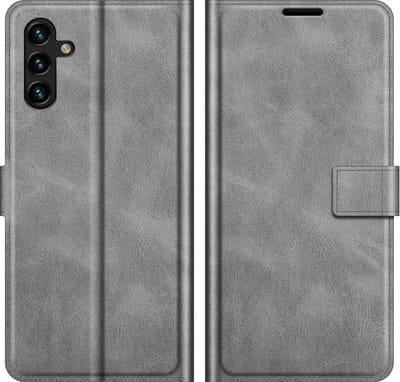 Coverup Hoesje - Geschikt voor Samsung Galaxy A13 5G / A04s Hoesje - Coverup Deluxe Book Case - Grijs