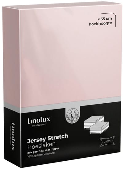 Linolux (topper) Hoeslaken Jersey Blossom 90x200