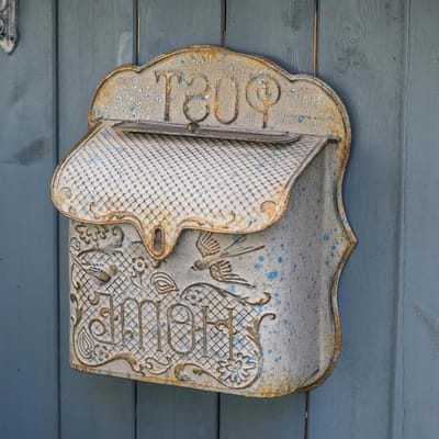 Wandmontage brievenbus - Brievenbak buiten - Correspondentie ontvangen - Afsluitbare klep - 315 cm hoogte - Grijs