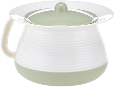 Draagbare Kamerpot - Urinoir met Deksel - Thuiszorg Gemak - Geur-isolerend Deksel - 21x18.5x14cm - Groen