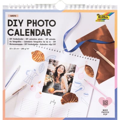 DIY Fotokalender "White" - 23 x 23 cm
